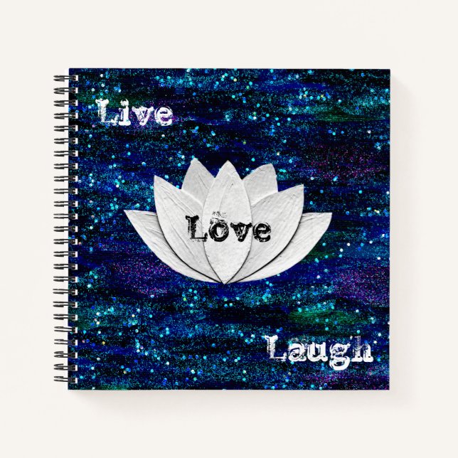 Live-Liebe Laugh Lotus Blume Galaxy Notebook Notizbuch (Vorderseite)