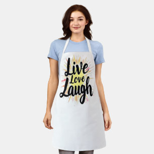 Live-Liebe Laugh Motivierend Burst Schürze