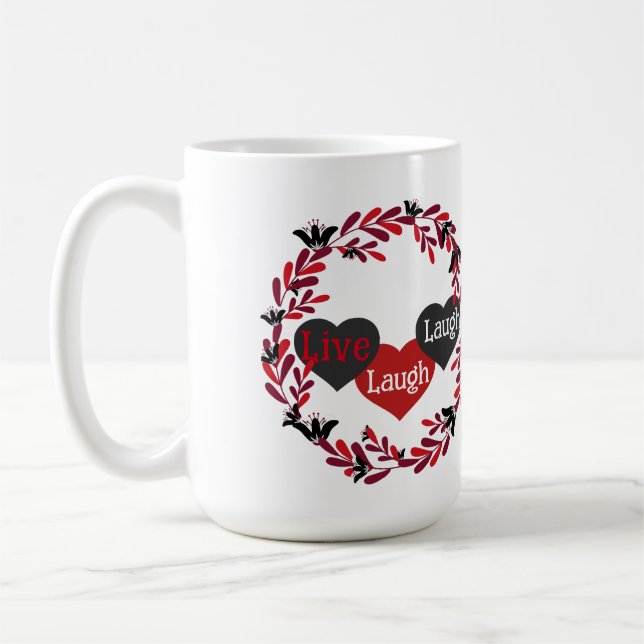 Live Liebe Laugh Tasse (Links)