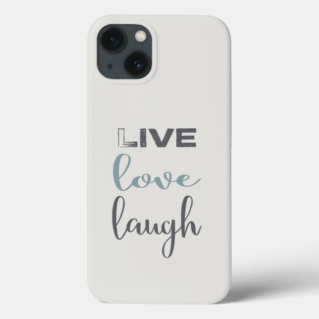 Live-Liebe Laugh Typografy Case-Mate iPhone Case (Rückseite)