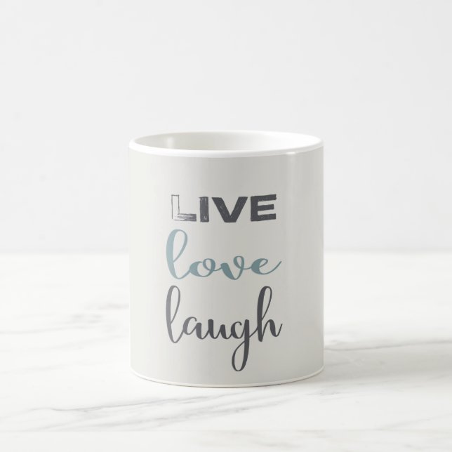 Live-Liebe Laugh Typografy | Tasse des Kaffees (Mittel)
