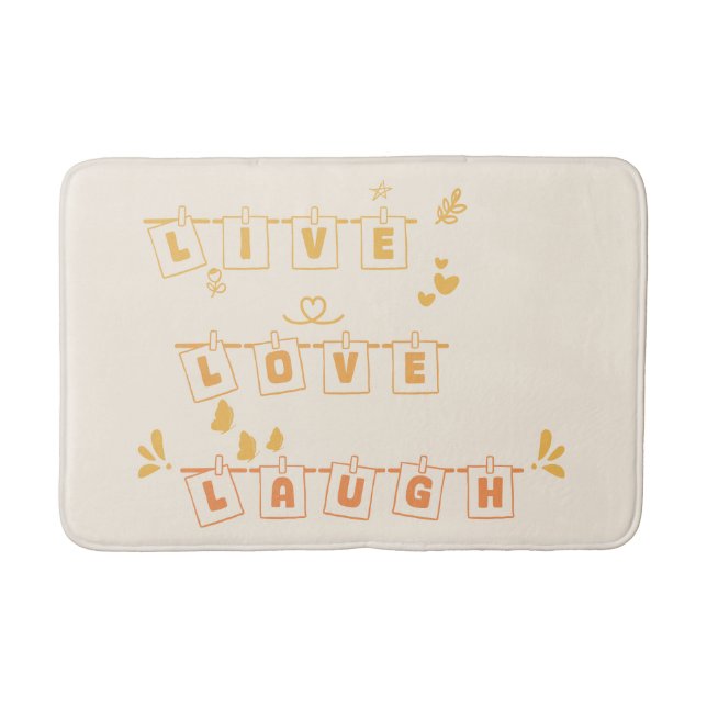Live-Liebe Lauschen Niedlicher Notedry Bath Mat Badematte (Vorderseite)
