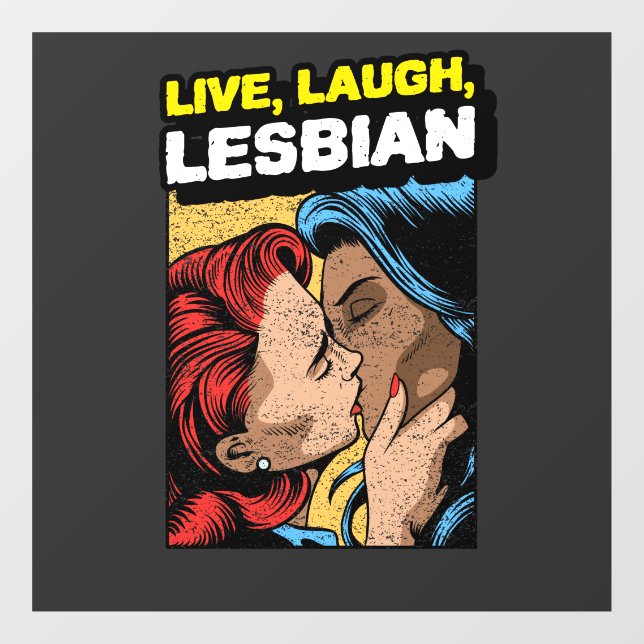 Live Liebe Lesbian Fensteraufkleber (Blatt)