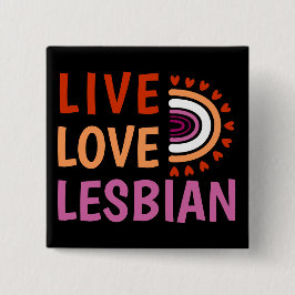 Live Liebe Lesbischer Boho Regenbogen feiert Diver Button