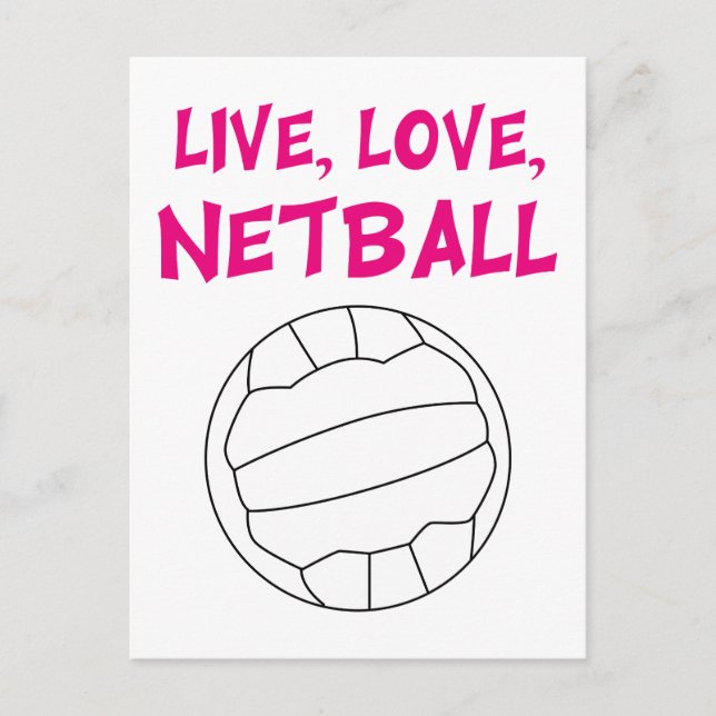 Live-Liebe Netball Postkarte (Vorderseite)