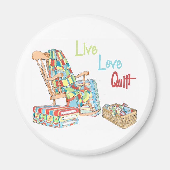 Live.Liebe.Quilt Magnet (Vorne)