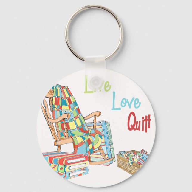 Live.Liebe.Quilt Schlüsselanhänger (Vorderseite)