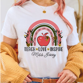 Live-Liebe Rainbow-Lehrer Wertschätzung T-Shirt