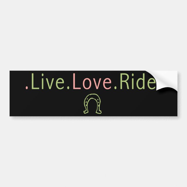 Live Liebe Ride Autoaufkleber (Vorne)