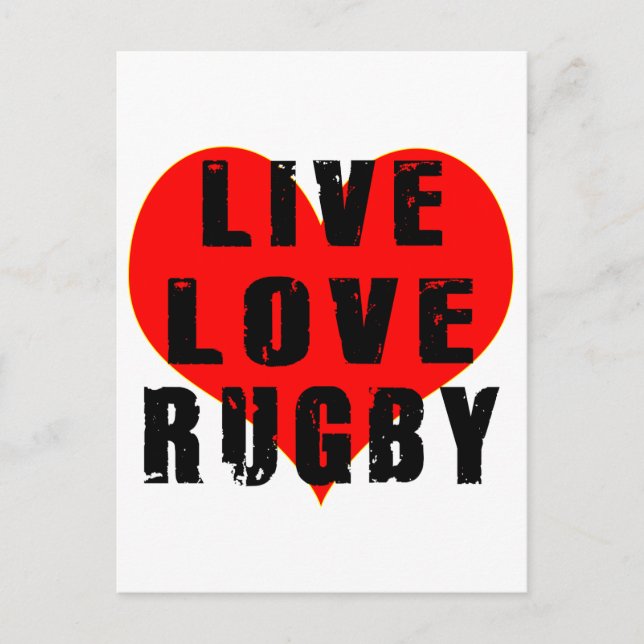Live Liebe Rugby Postkarte (Vorderseite)