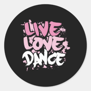 Live-Liebe Runder Aufkleber