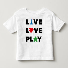 Live, Liebe, Schwarz-Text-Kleinkind-Shirt Kleinkind T-shirt