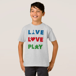 Live, Liebe, Shirt für farbenfrohe Jungs