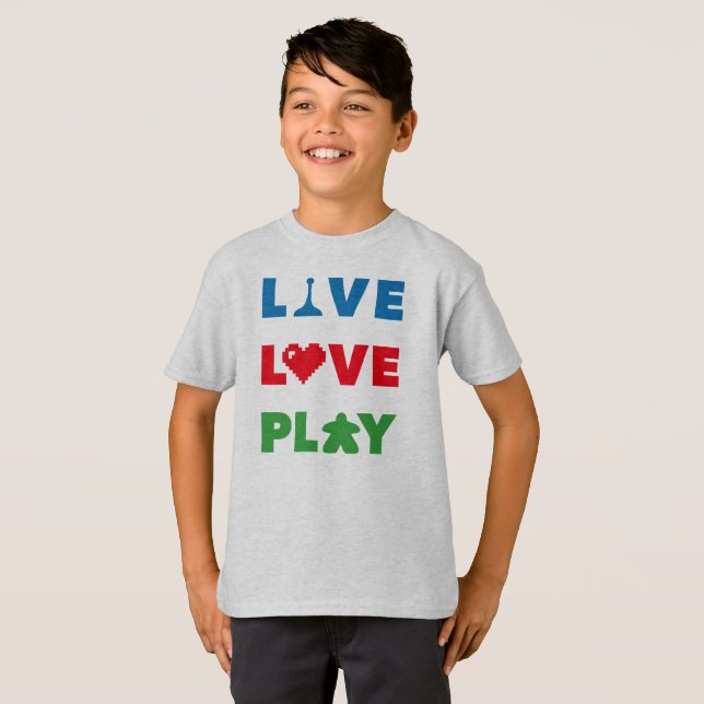 Live, Liebe, Shirt für farbenfrohe Jungs (Vorne ganz)