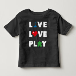 Live, Liebe, Shirt für Kleinkinder im weißen Text