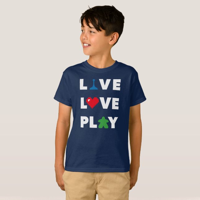 Live, Liebe, Shirt von "White Text Boys" wiedergeb (Vorne ganz)