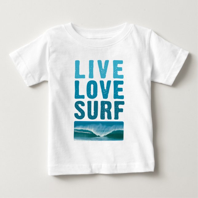 live_Liebe_surf Baby T-shirt (Vorderseite)