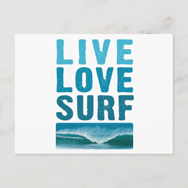 live_Liebe_surf Postkarte (Vorderseite)