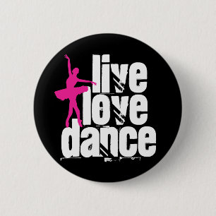 Live, Liebe, Tanz-Ballerina Button