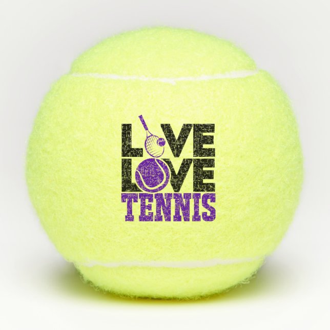 Live LIEBE Tennis Lila Tennis Ball (Vorderseite)