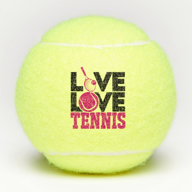 Live LIEBE Tennis Pink Tennis Ball (Vorderseite)