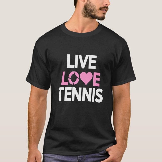 Live-Liebe Tennis T-Shirt (Vorderseite)