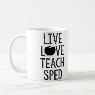 Live. Liebe. Unterrichten Sie. BESCHLEUNIGT. Tasse