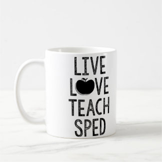 Live. Liebe. Unterrichten Sie. BESCHLEUNIGT. Tasse