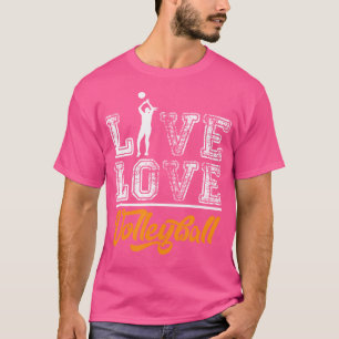 Live Liebe Volleyball Tshirt Funny Volleyball Love