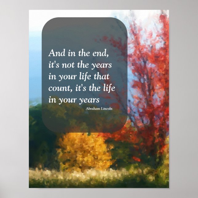 Live Life Attitude Inspiration Zitat Poster (Vorne)