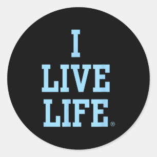 Live Life Bold Motivierend Blue Inspiration Slo Runder Aufkleber