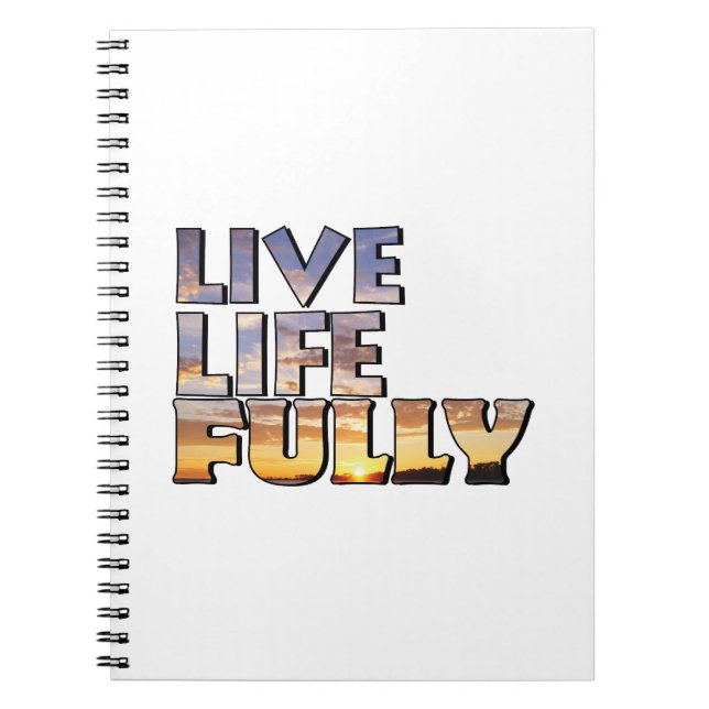Live Life Fully Quote Notizblock (Vorderseite)