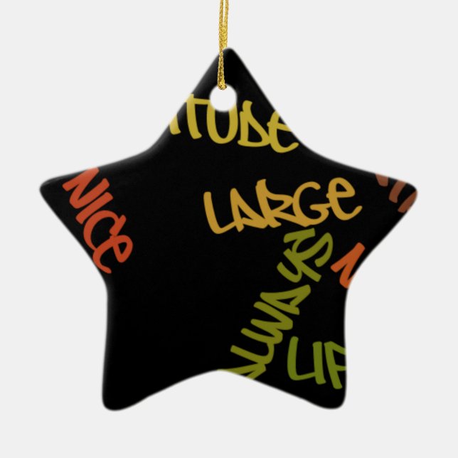 Live Life Große Word Art Keramik Ornament (Vorne)