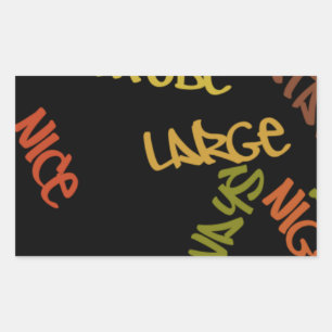 Live Life Große Word Art Rechteckiger Aufkleber