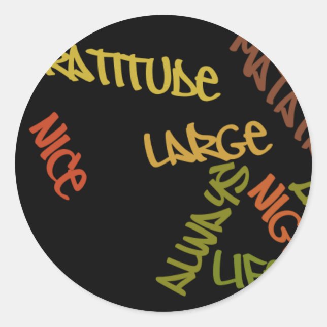 Live Life Große Word Art Runder Aufkleber (Vorderseite)