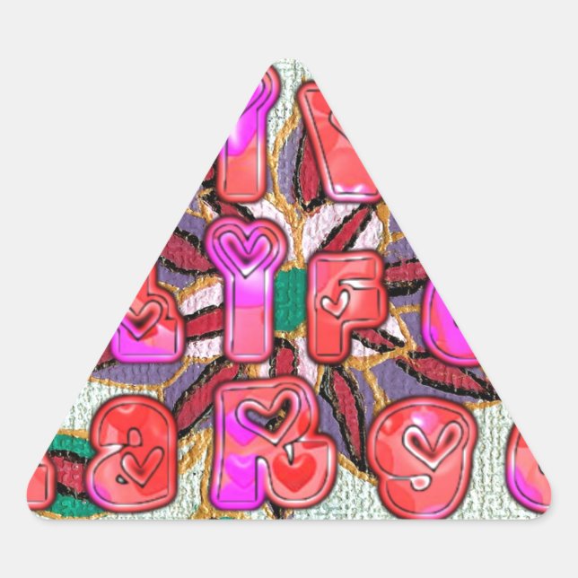 "Live Life Large" Art Print Dreieckiger Aufkleber (Vorderseite)