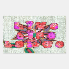 "Live Life Large" Art Print Rechteckiger Aufkleber