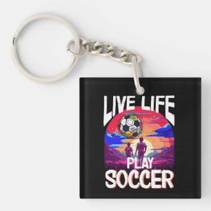 Live Life Play Fußball, Fußball-Fanzubehör Schlüsselanhänger
