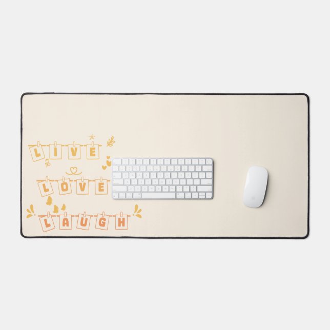 Live Logh Laugh Cute Notedry Desk Mat (Clavier et souris)