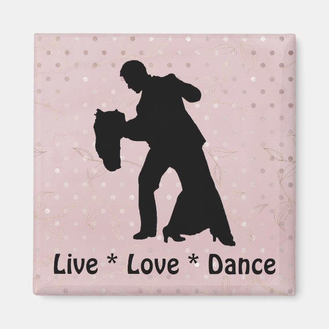 Live Love Dance - Ballroom Couple Magnet (Devant)