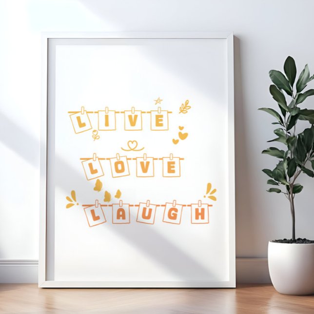 Live Love Laugh Süß Notedry Poster (Von Creator hochgeladen)