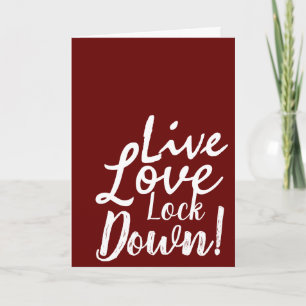 Live Love Lock Down ! Carte de vœux