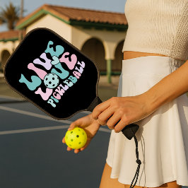 Live Love Pickleball Pink Aqua Purple Schläger