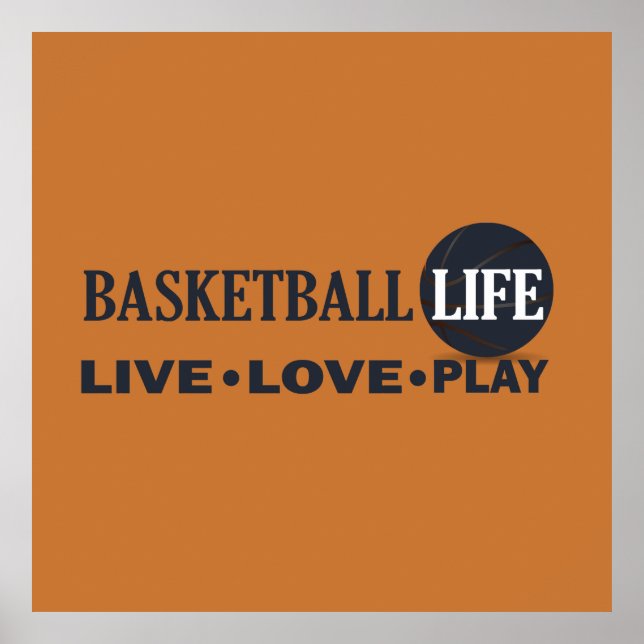 live love play basketball poster (Vorne)