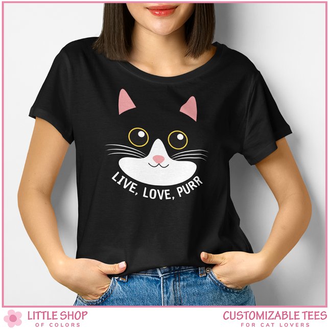 Live Love Purr Womens Cat Lover Tri-Blend Shirt (Von Creator hochgeladen)