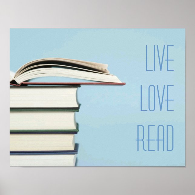 "Live, Love, Read" Book Poster (Vorne)