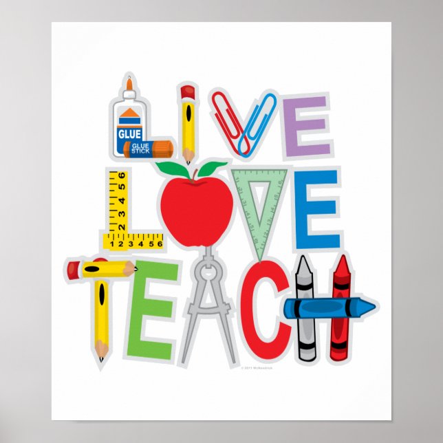 Live Love Teach Poster (Vorne)