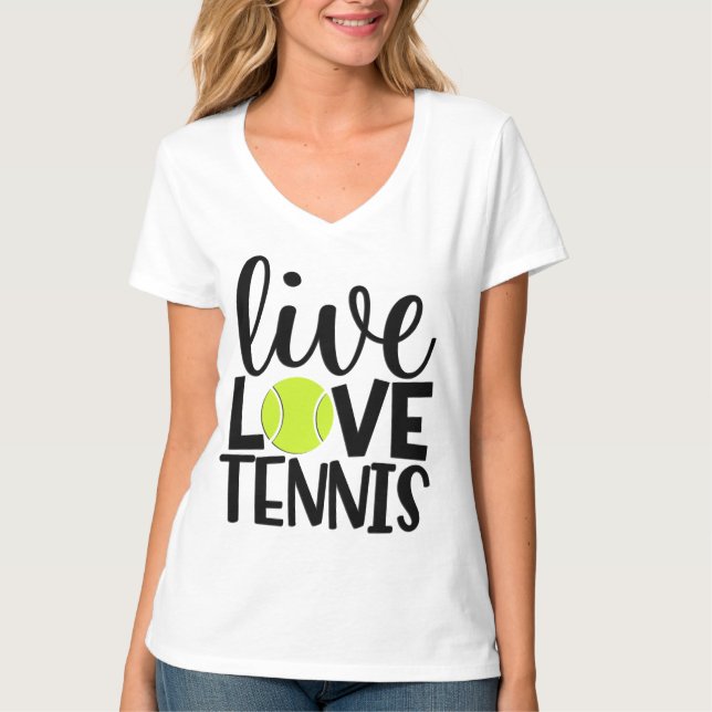 Live Love Tennis Femme TShirt (Devant)