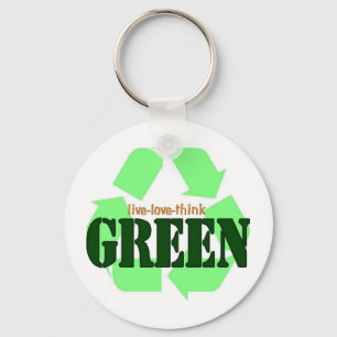Live-Love-Think GREEN Keychain Schlüsselanhänger