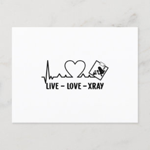 Live Love Xray Radiology Tech Nurse Technologist Postkarte
